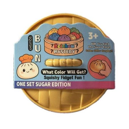 Сквиш-антистресс Crazy Fun Squishy Bun Glitter Edition — трендовые сквиши-пельмени Blind Box